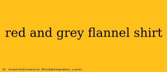 red and grey flannel shirt