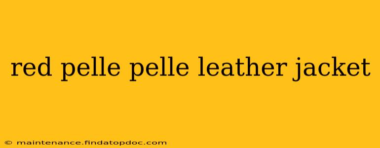 red pelle pelle leather jacket