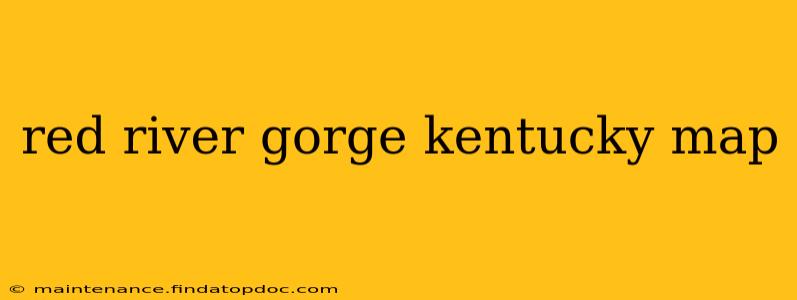 red river gorge kentucky map