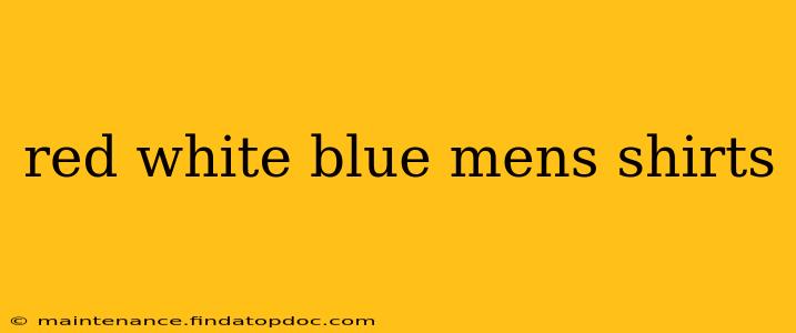 red white blue mens shirts