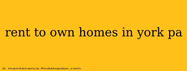 rent to own homes in york pa