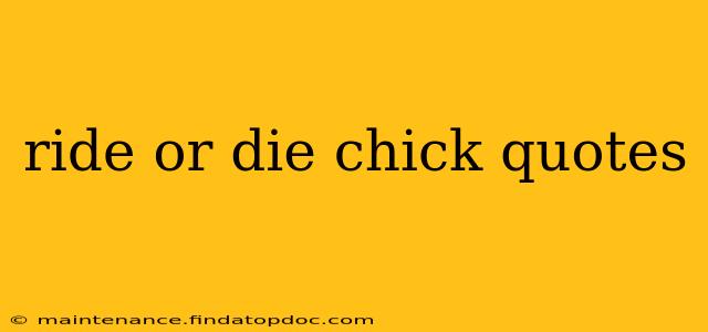 ride or die chick quotes