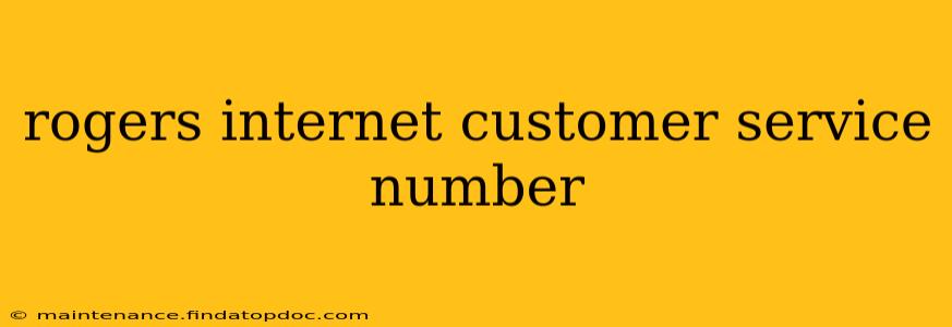 rogers internet customer service number