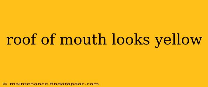 roof of mouth looks yellow