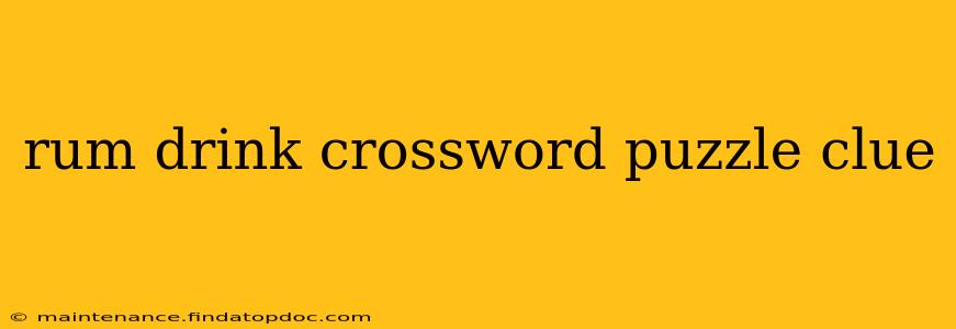 rum drink crossword puzzle clue