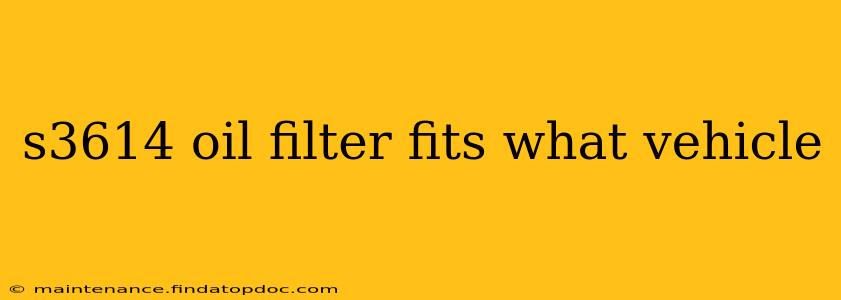 s3614 oil filter fits what vehicle