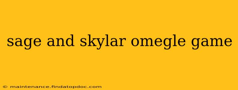 sage and skylar omegle game