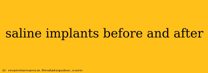 saline implants before and after