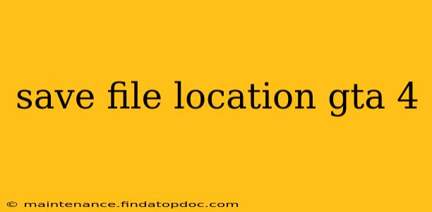 save file location gta 4