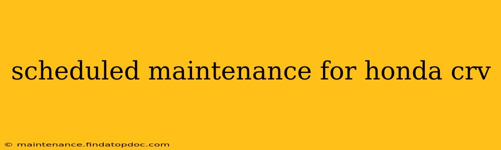 scheduled maintenance for honda crv