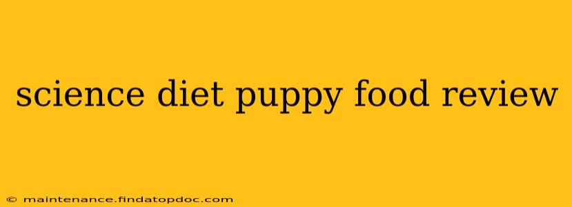 science diet puppy food review