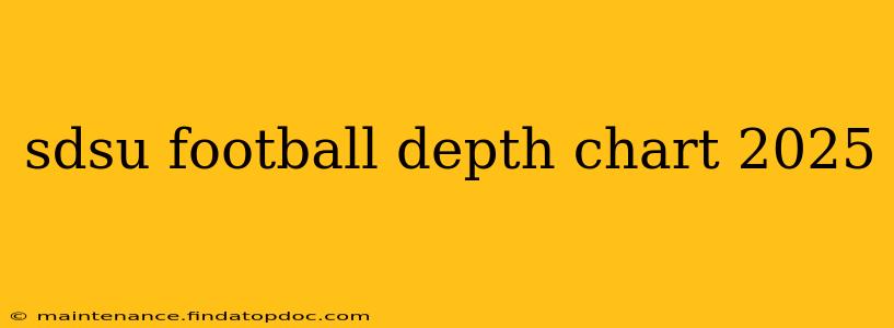 sdsu football depth chart 2025