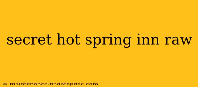 secret hot spring inn raw