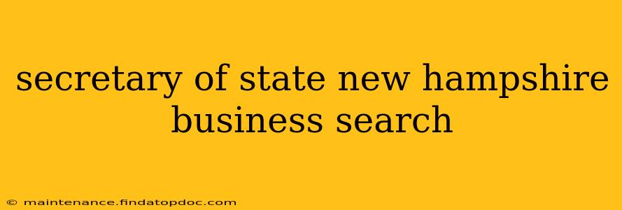 secretary of state new hampshire business search