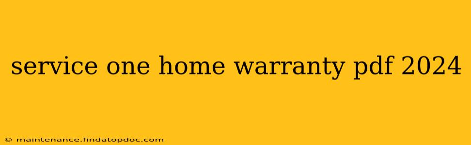 service one home warranty pdf 2024