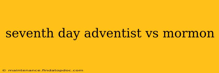 seventh day adventist vs mormon