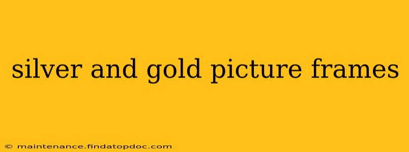 silver and gold picture frames