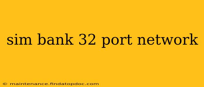sim bank 32 port network