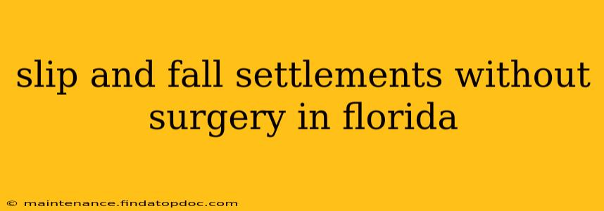 slip and fall settlements without surgery in florida