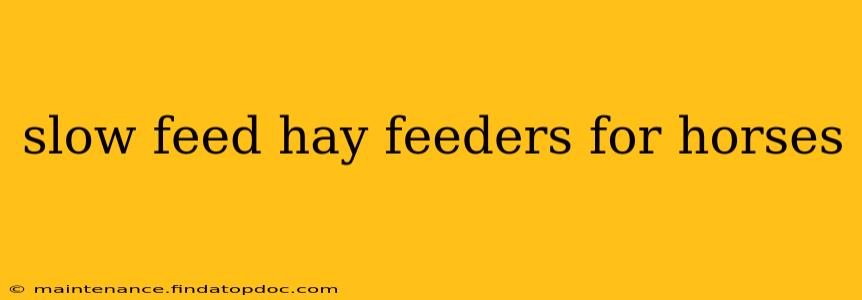 slow feed hay feeders for horses