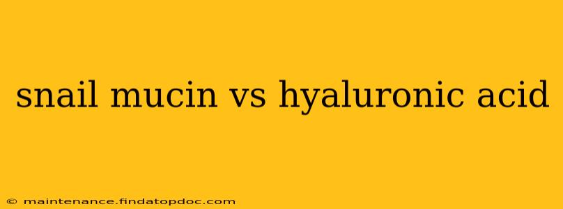 snail mucin vs hyaluronic acid