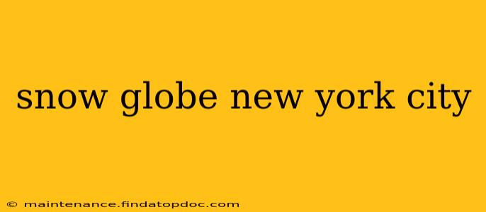snow globe new york city