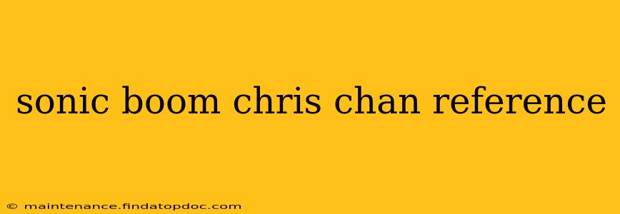 sonic boom chris chan reference