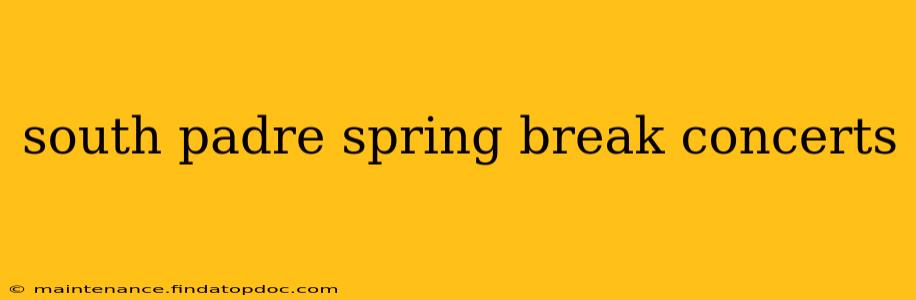 south padre spring break concerts