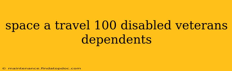 space a travel 100 disabled veterans dependents