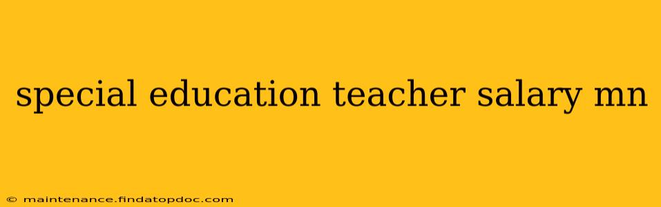 special education teacher salary mn