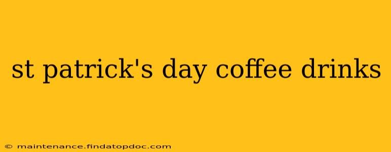 st patrick's day coffee drinks