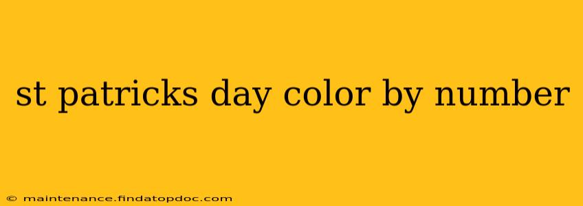 st patricks day color by number