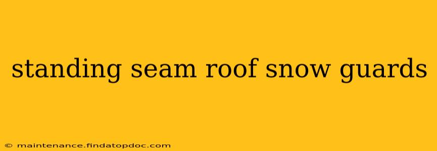 standing seam roof snow guards
