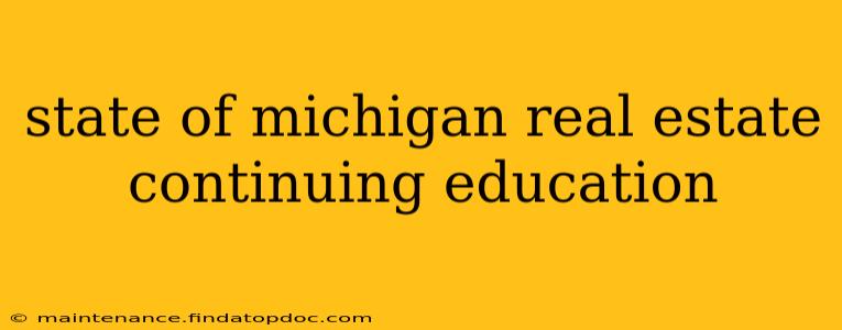 state of michigan real estate continuing education