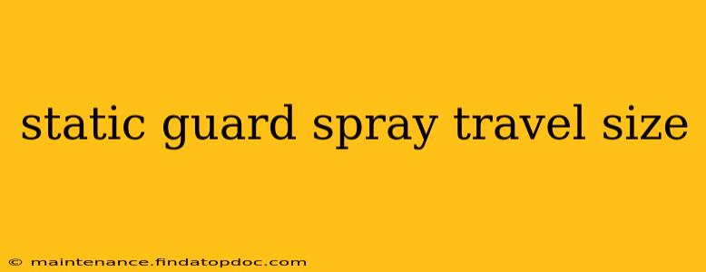 static guard spray travel size