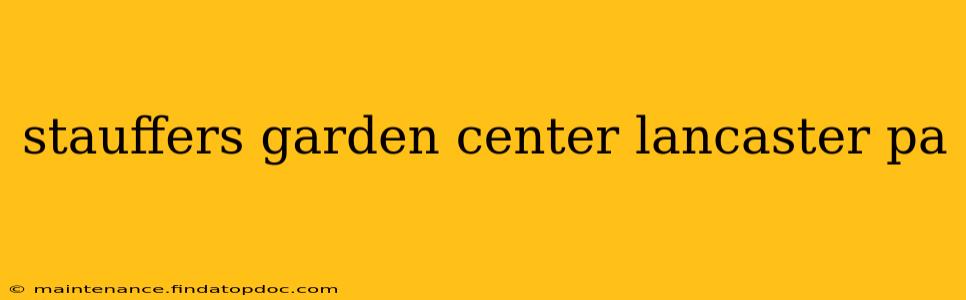 stauffers garden center lancaster pa