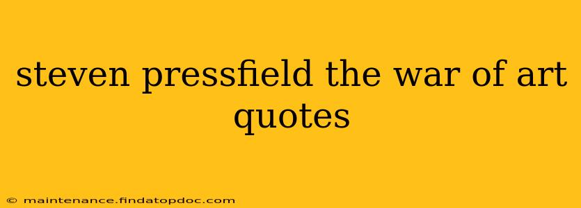 steven pressfield the war of art quotes