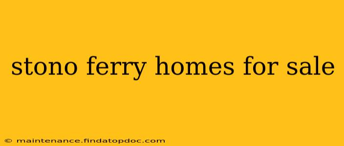 stono ferry homes for sale