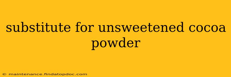 substitute for unsweetened cocoa powder
