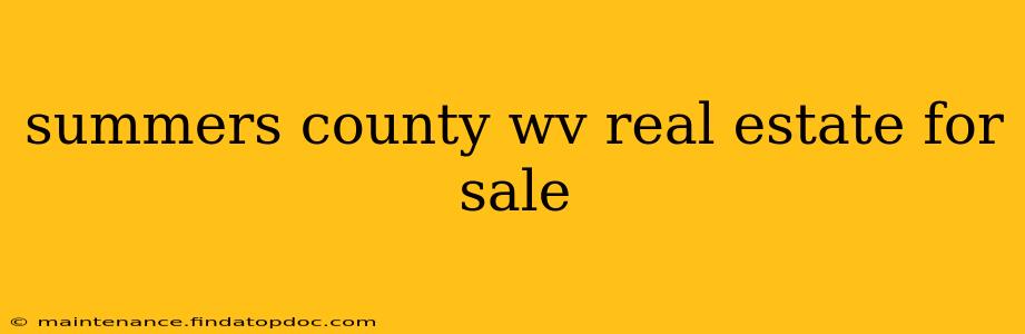 summers county wv real estate for sale