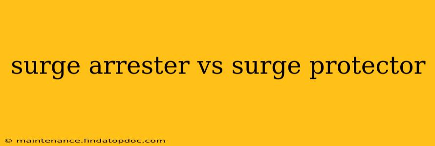 surge arrester vs surge protector