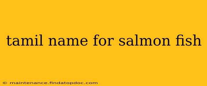 tamil name for salmon fish