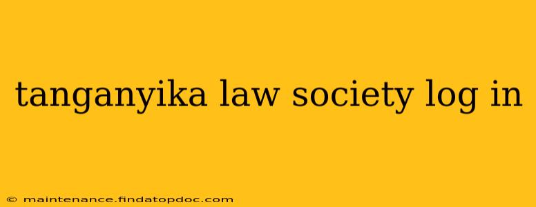 tanganyika law society log in