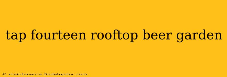 tap fourteen rooftop beer garden
