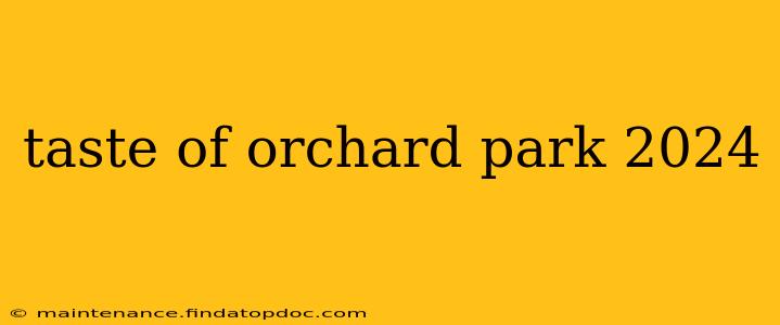 taste of orchard park 2024