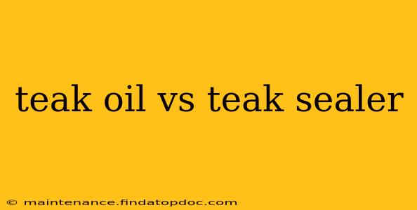 teak oil vs teak sealer