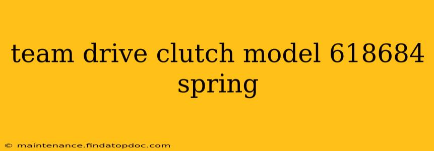 team drive clutch model 618684 spring