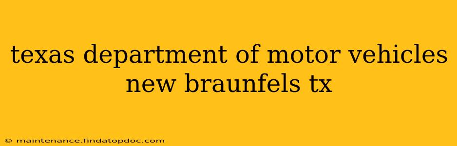texas department of motor vehicles new braunfels tx