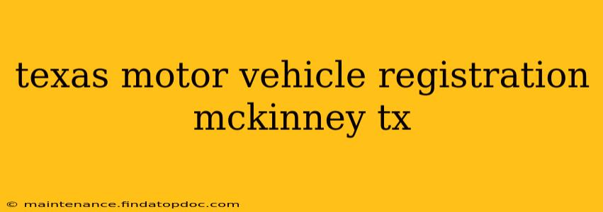 texas motor vehicle registration mckinney tx