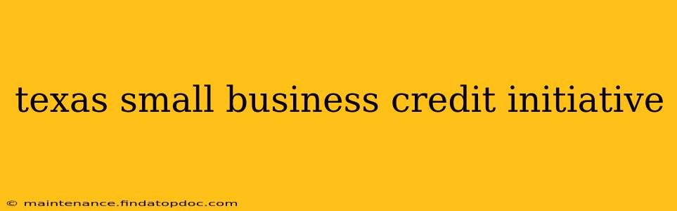 texas small business credit initiative